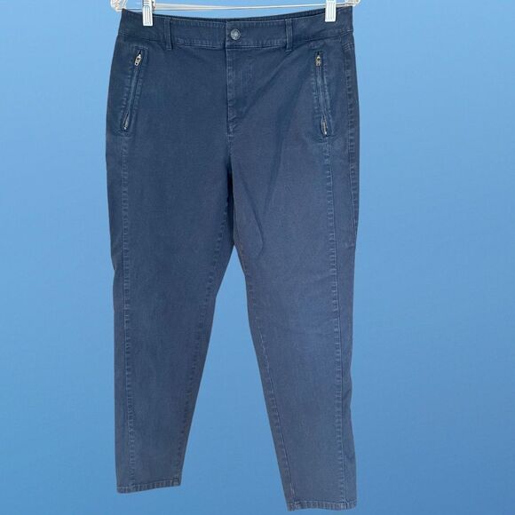 Talbots Chino Style Pants Navy Blue Size 8 - Picture 11 of 12